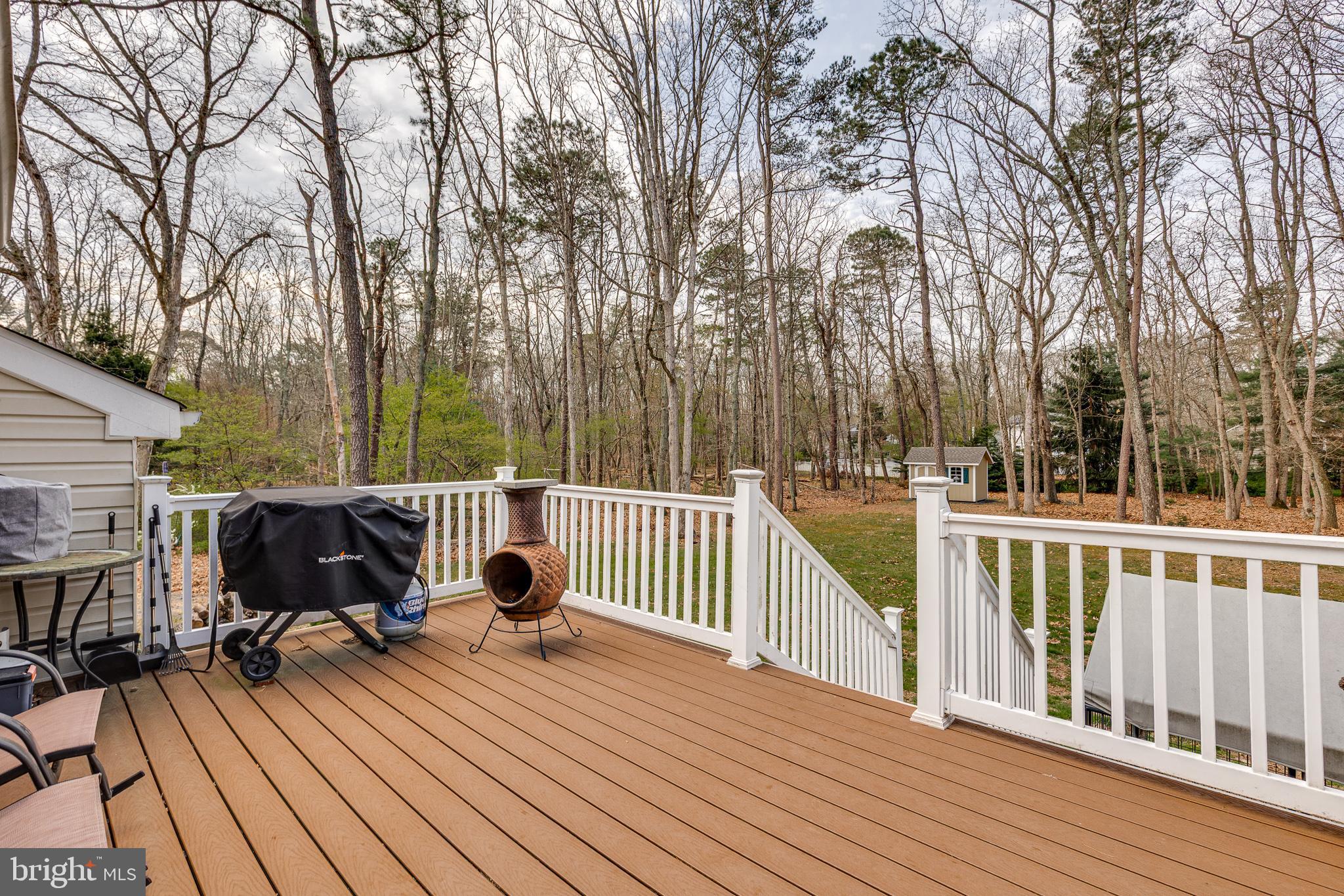 407 Indian Mills Road Shamong, NJ 08088 - Photo 15 of 39 a view of balcony with wooden floor and outdoor seating