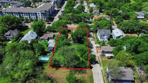 a view of a garden with a flower garden