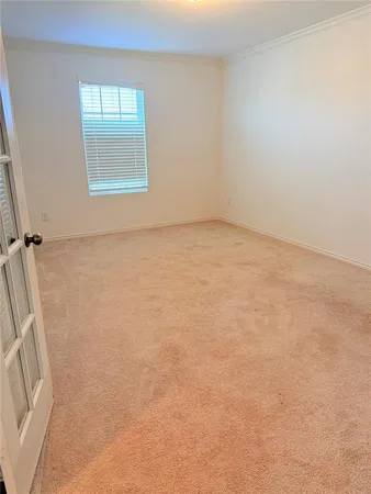 an empty room with a window