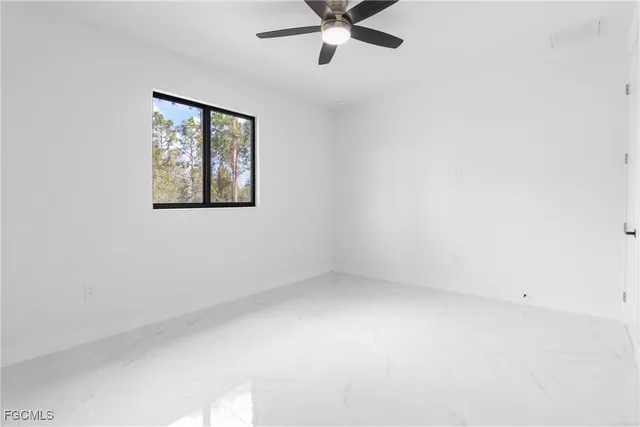 an empty room with a window