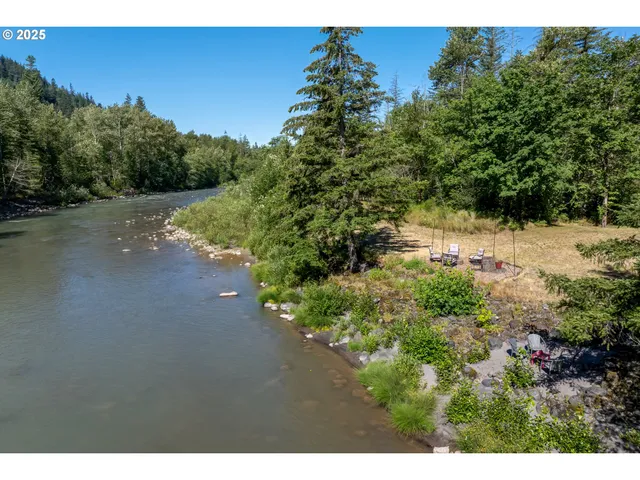 a view of a road with a yard