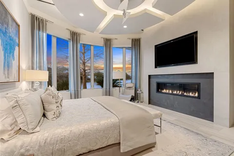 a view of a patio with swimming pool