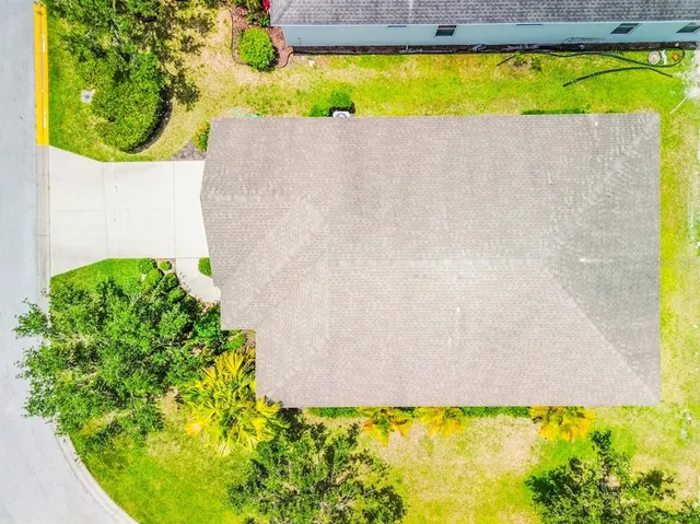 a view of a swimming pool with an outdoor space