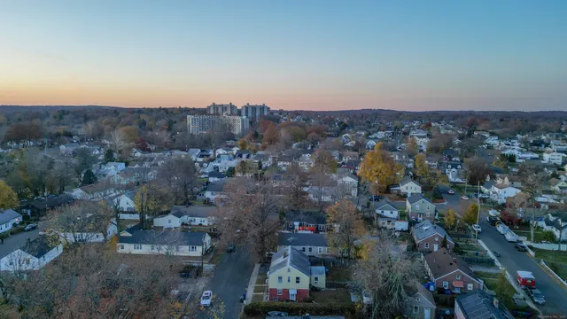 an aerial view of multiple house