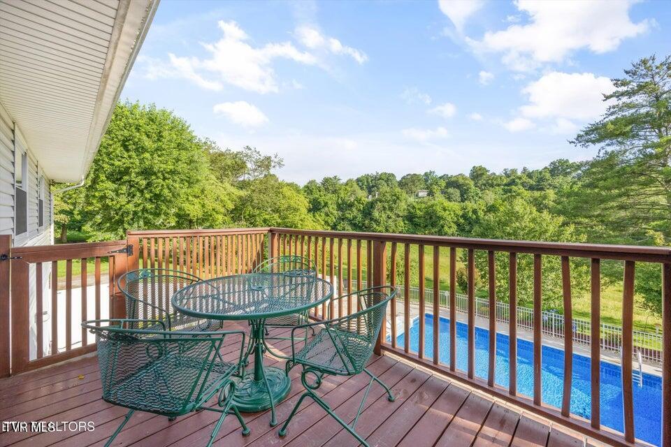 374 Farmer's Hollow Road Clinton, TN 37716 - Photo 4 of 37 Back Deck Overlooking Pool