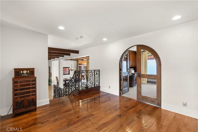 an outdoor space with furniture