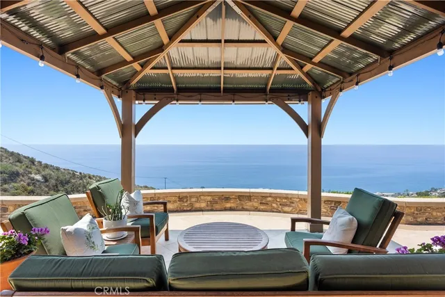 a view of a sky from a balcony