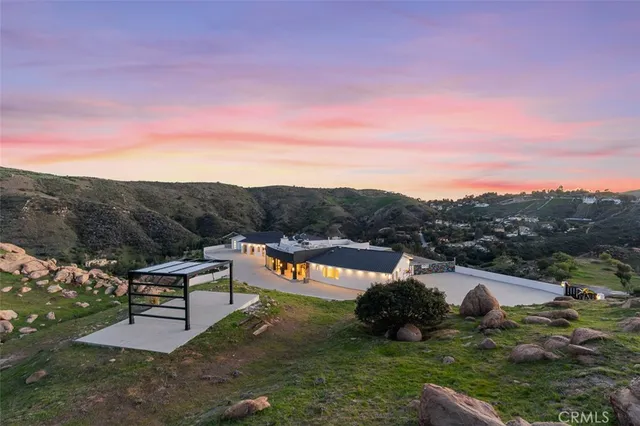 a view of a lake with a mountain in the background