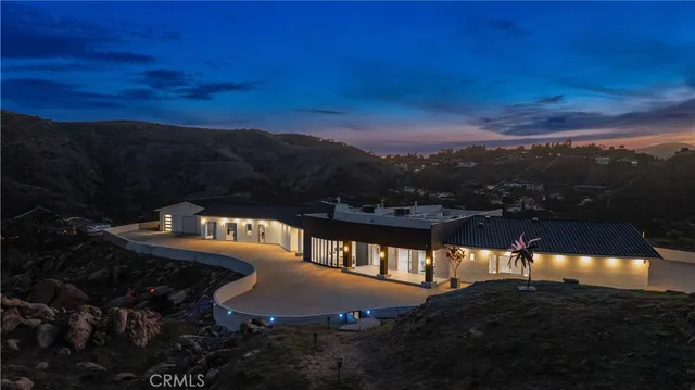 a view of a lake with a mountain in the background