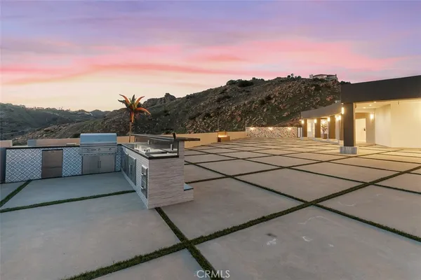 a view of outdoor space patio and mountain view