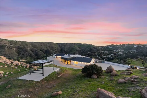 a view of street with trees in the background