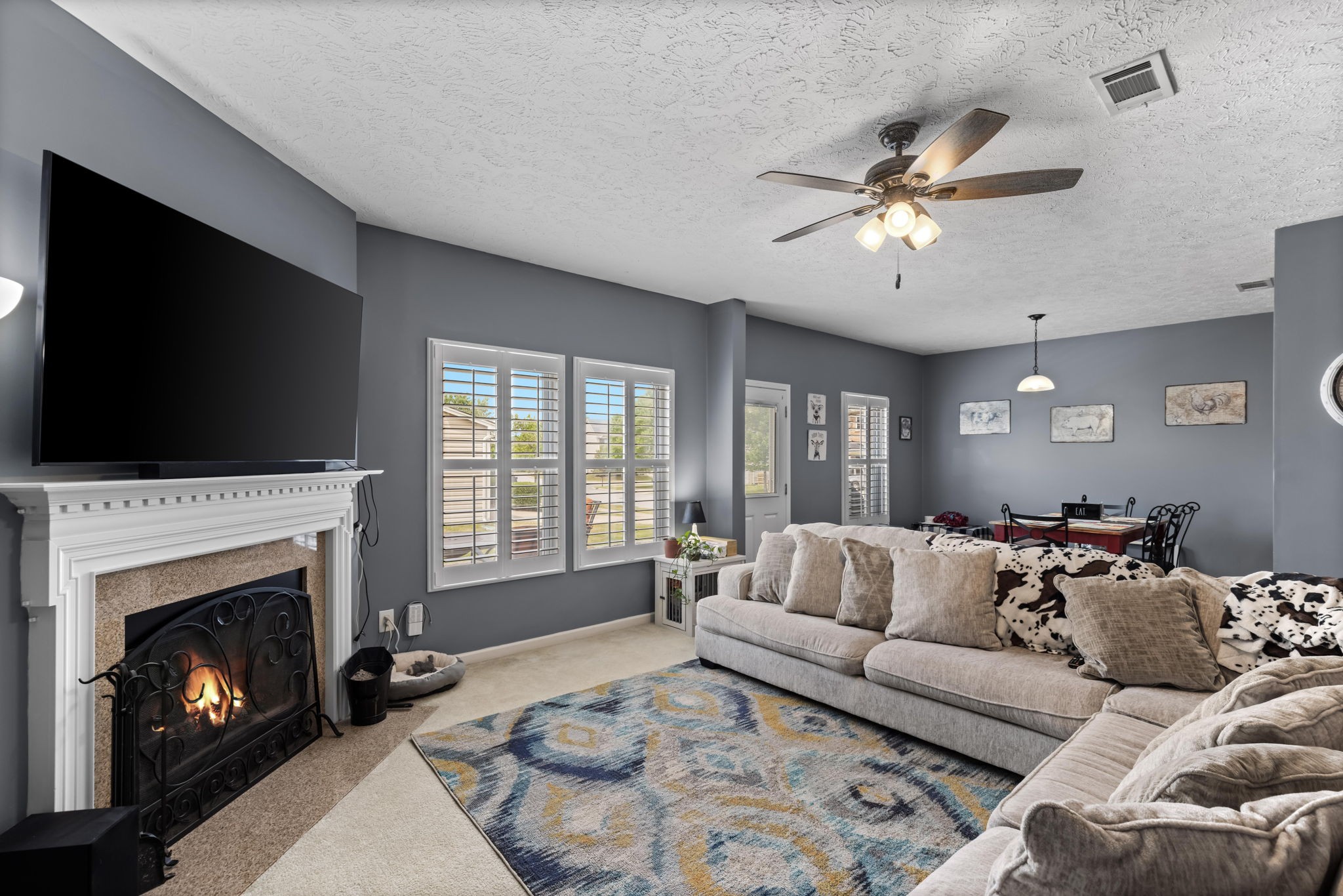 7 Shady Valley Drive Lebanon, TN 37087 - Photo 19 of 51 a living room with furniture and a fireplace