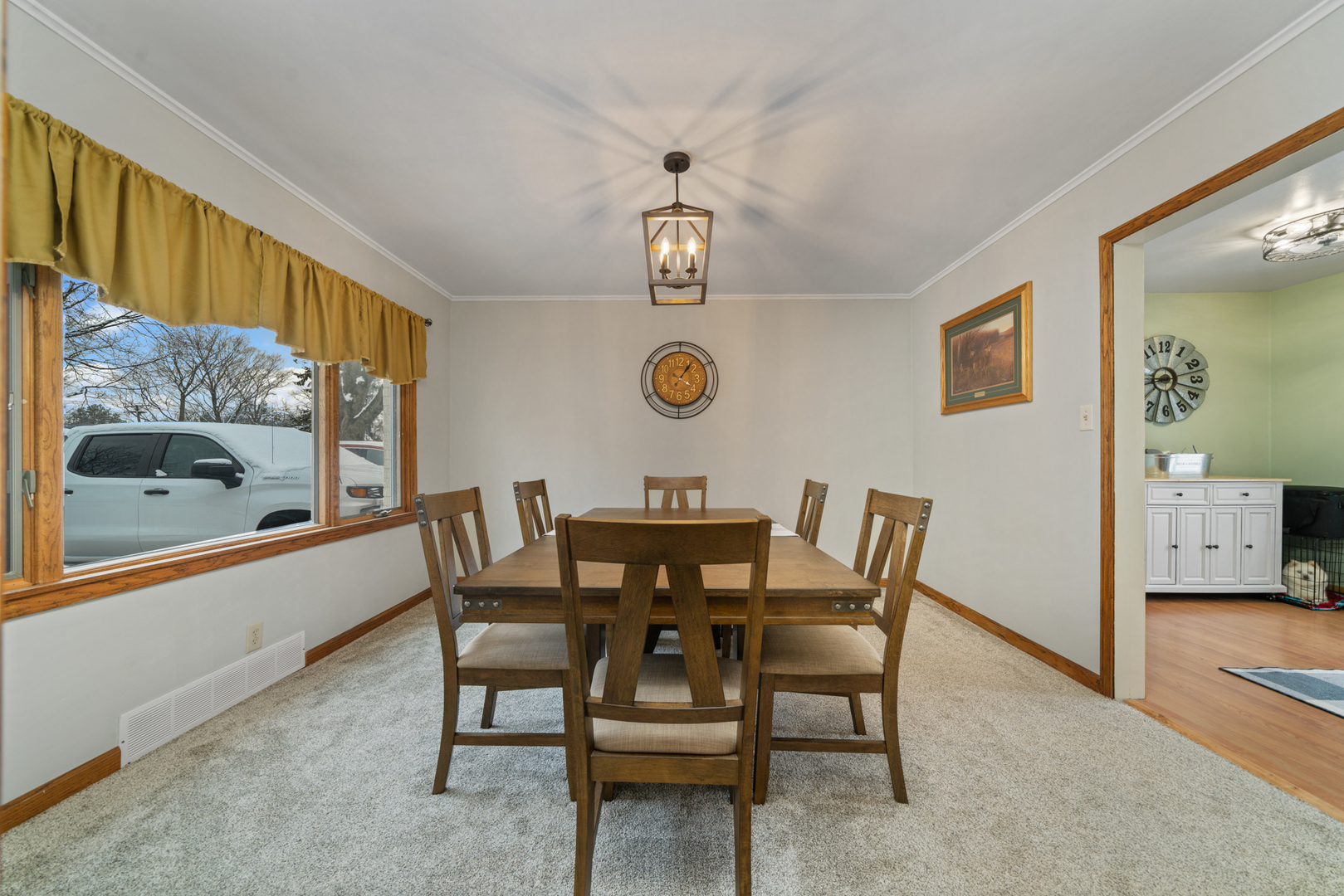1628 Lee Center Road Amboy, IL 61310 - Photo 19 of 33 a view of a dining room with furniture and window