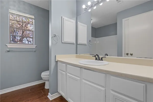 a bathroom with a sink and a toilet