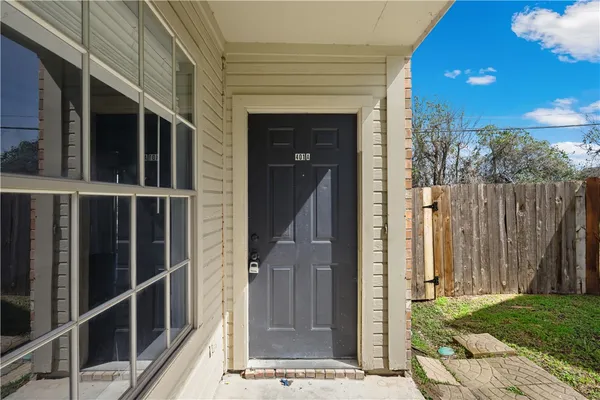 a view of front door of house