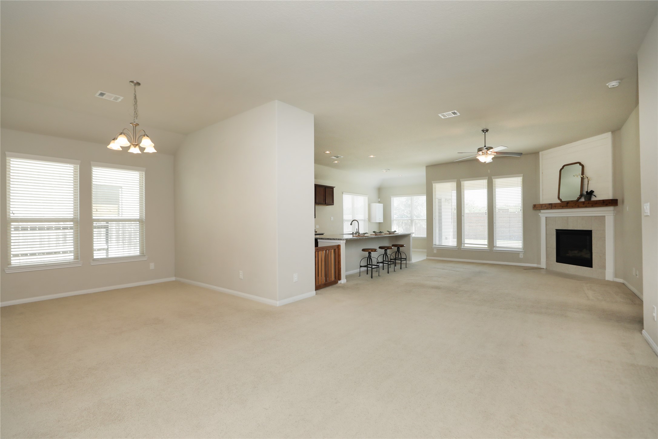 17506 Field Row Trail Hockley, TX 77447 - Photo 7 of 27 a view of a livingroom with a kitchen