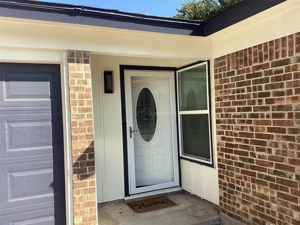 a front view of a house with entrance