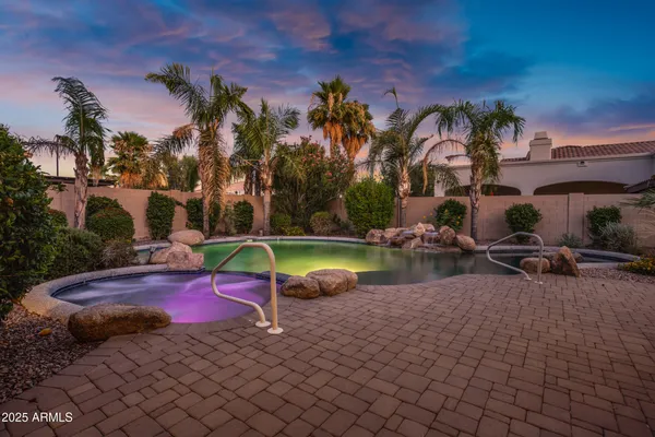 a view of a park with trees