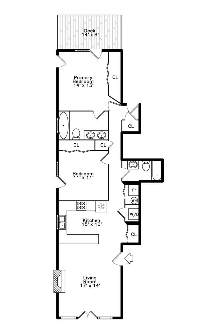 1033 West Taylor Street, Unit 3E Chicago, IL 60607 - Photo 18 of 22 a picture of a bench in front of a wall