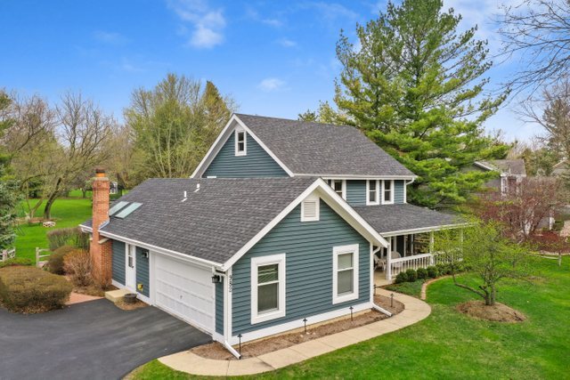 982 Plum Tree Road Fox River Grove, IL 60021 - Photo 42 of 48 a aerial view of a house with yard porch and next to a yard