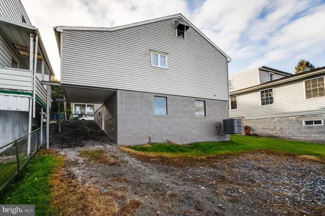 a house view with a backyard space