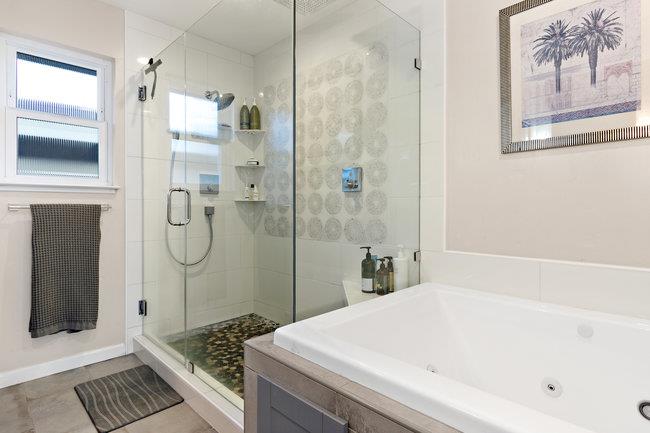 2549 Morley Way Sacramento, CA 95864 - Photo 26 of 44 a bathroom with a granite countertop shower