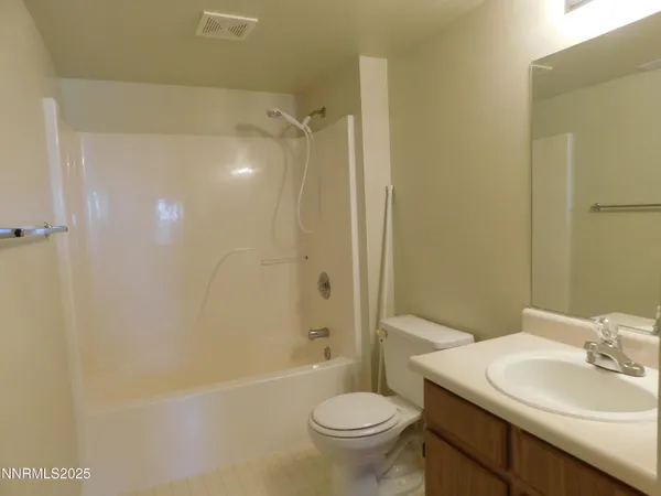 an empty room with a door