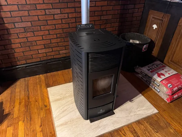 a kitchen with a stove and a microwave