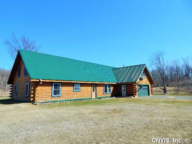 39700 Houghton Road Antwerp, NY 13673 - Photo 1 of 1 Exterior Front. CUSTOM BUILT LOG HOME ON 9.3 ACRES