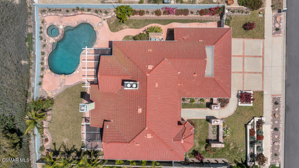 5339 Seneca Place Simi Valley, CA 93063 - Photo 69 of 76 an aerial view of residential house with outdoor space and parking