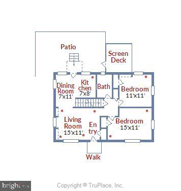 3210 Fayette Road Kensington, MD 20895 - Photo 37 of 39 Main Level Floor Plan