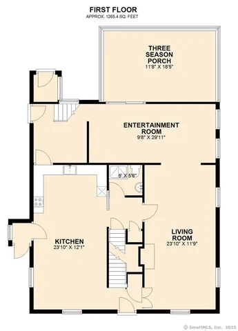 a picture of a bench in front of a door