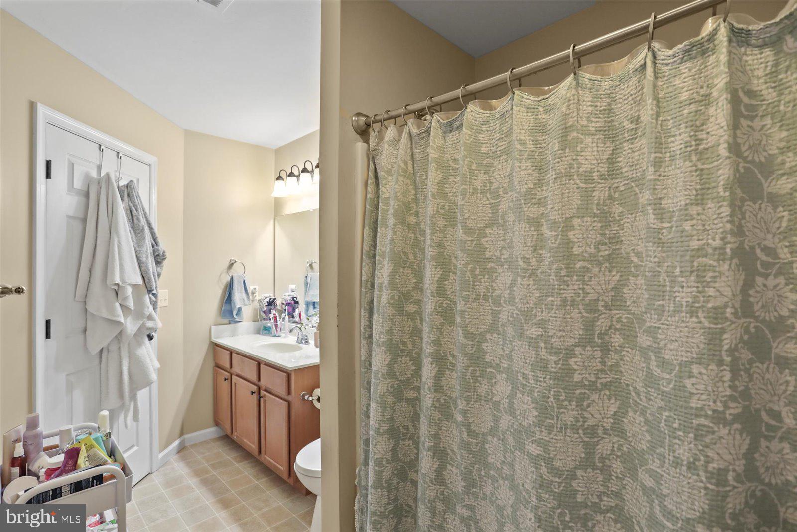 14 Galaxy Drive Hanover, PA 17331 - Photo 22 of 38 a bathroom with a shower curtain and a sink