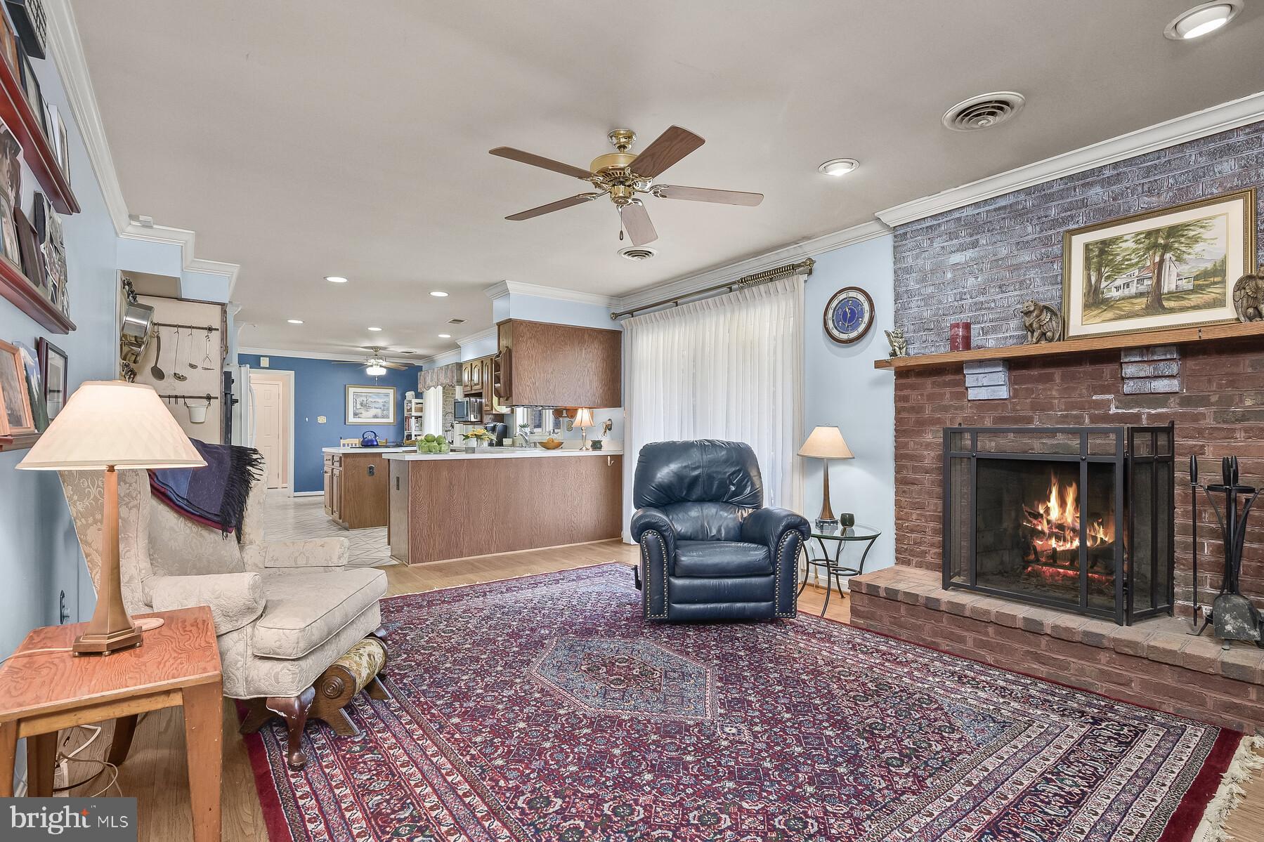 4530 Ten Oaks Road Dayton, MD 21036 - Photo 21 of 49 Family room with wood burning fireplace