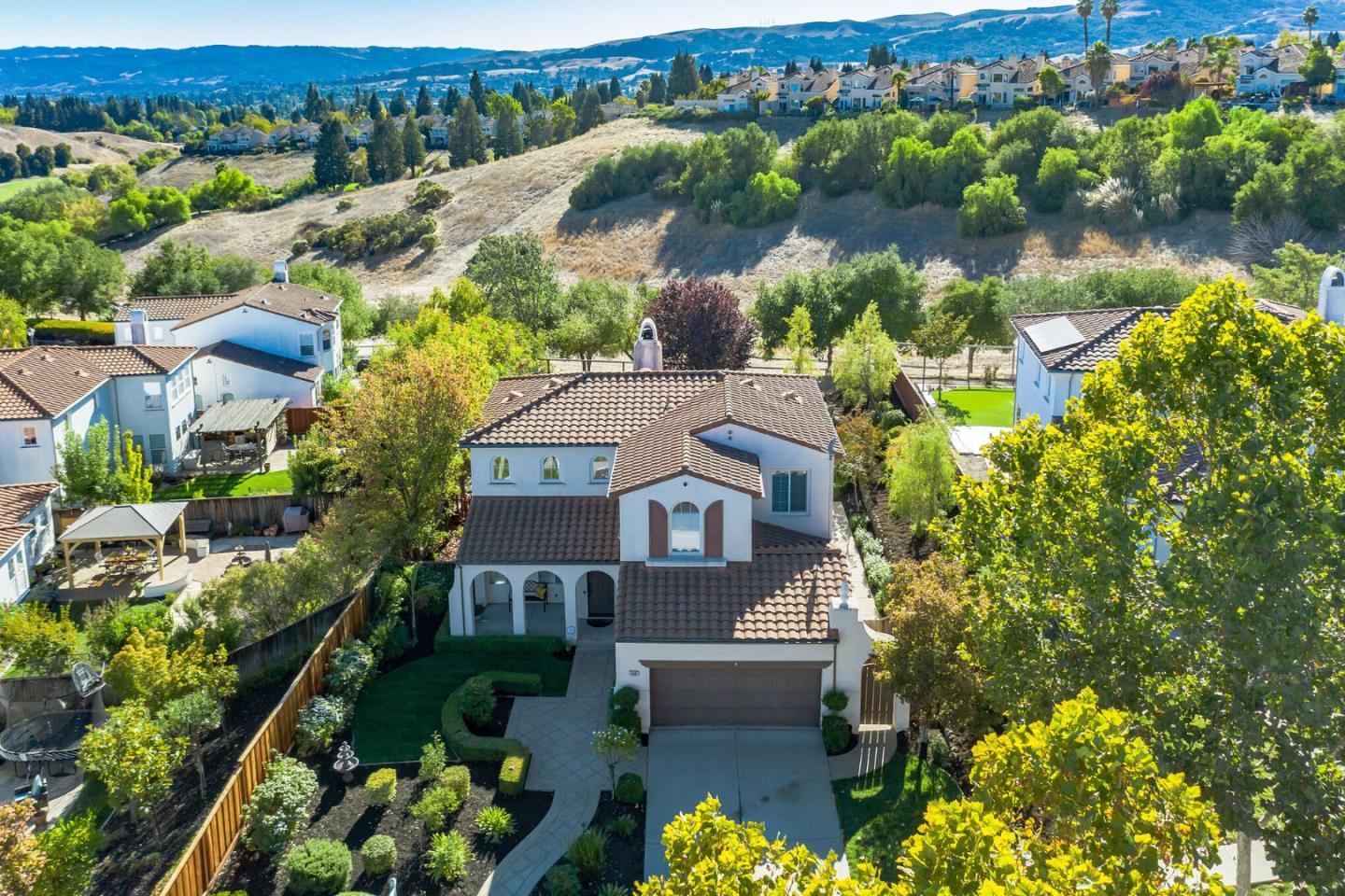 1193 South Chanterella Drive San Ramon, CA 94582 - Photo 41 of 45 an aerial view of house with yard