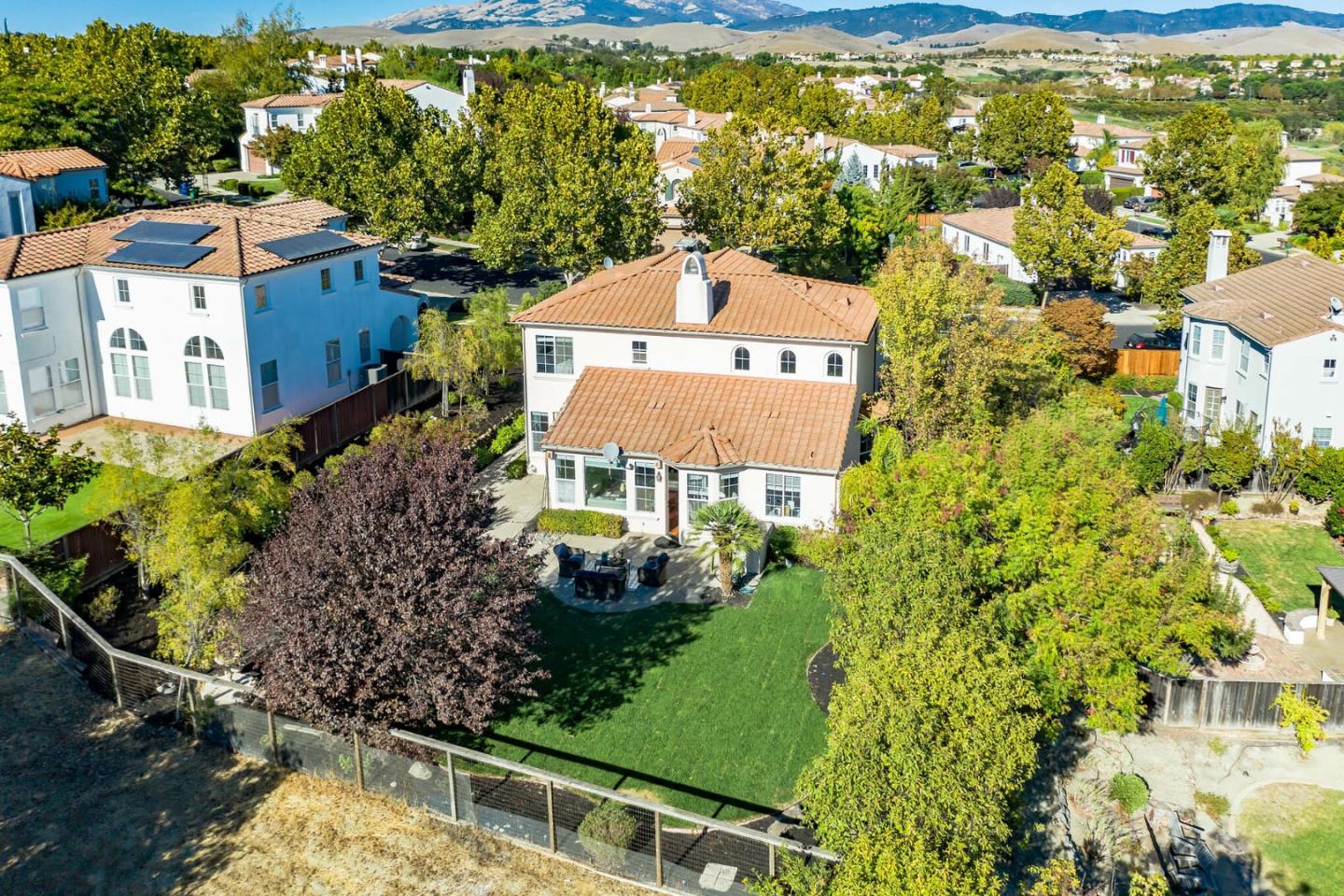1193 South Chanterella Drive San Ramon, CA 94582 - Photo 43 of 45 an aerial view of residential houses with outdoor space and swimming pool
