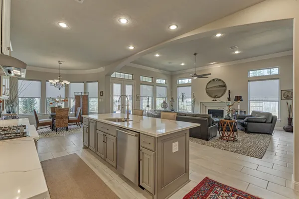 a very nice looking living room with a large window