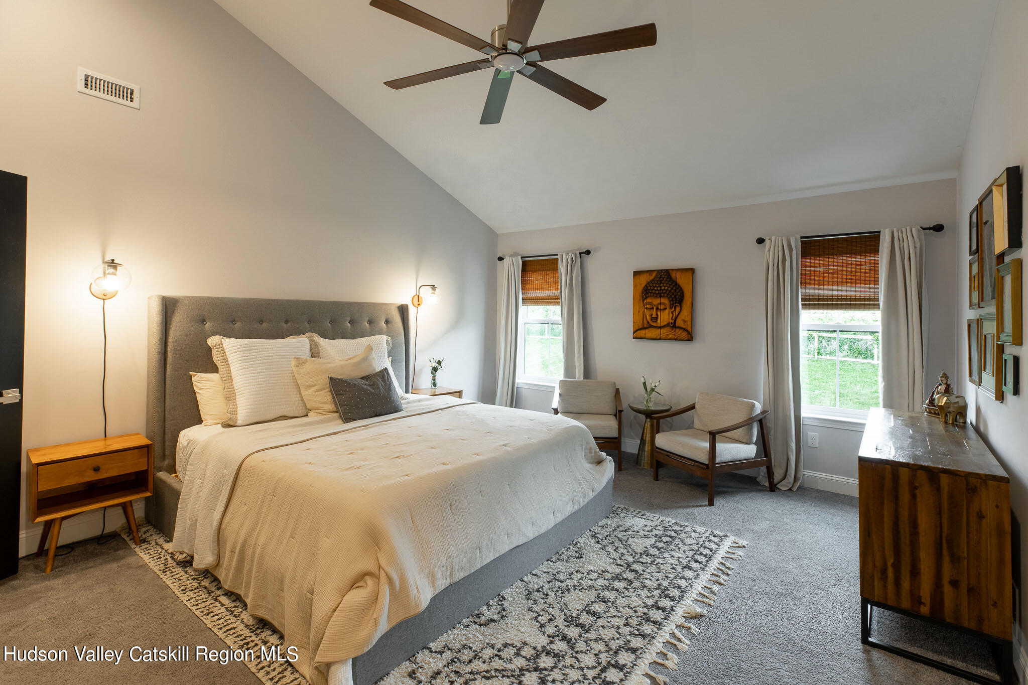 271 Ridge Road Milton, NY 12547 - Photo 14 of 29 a bedroom with a bed a couch and a window