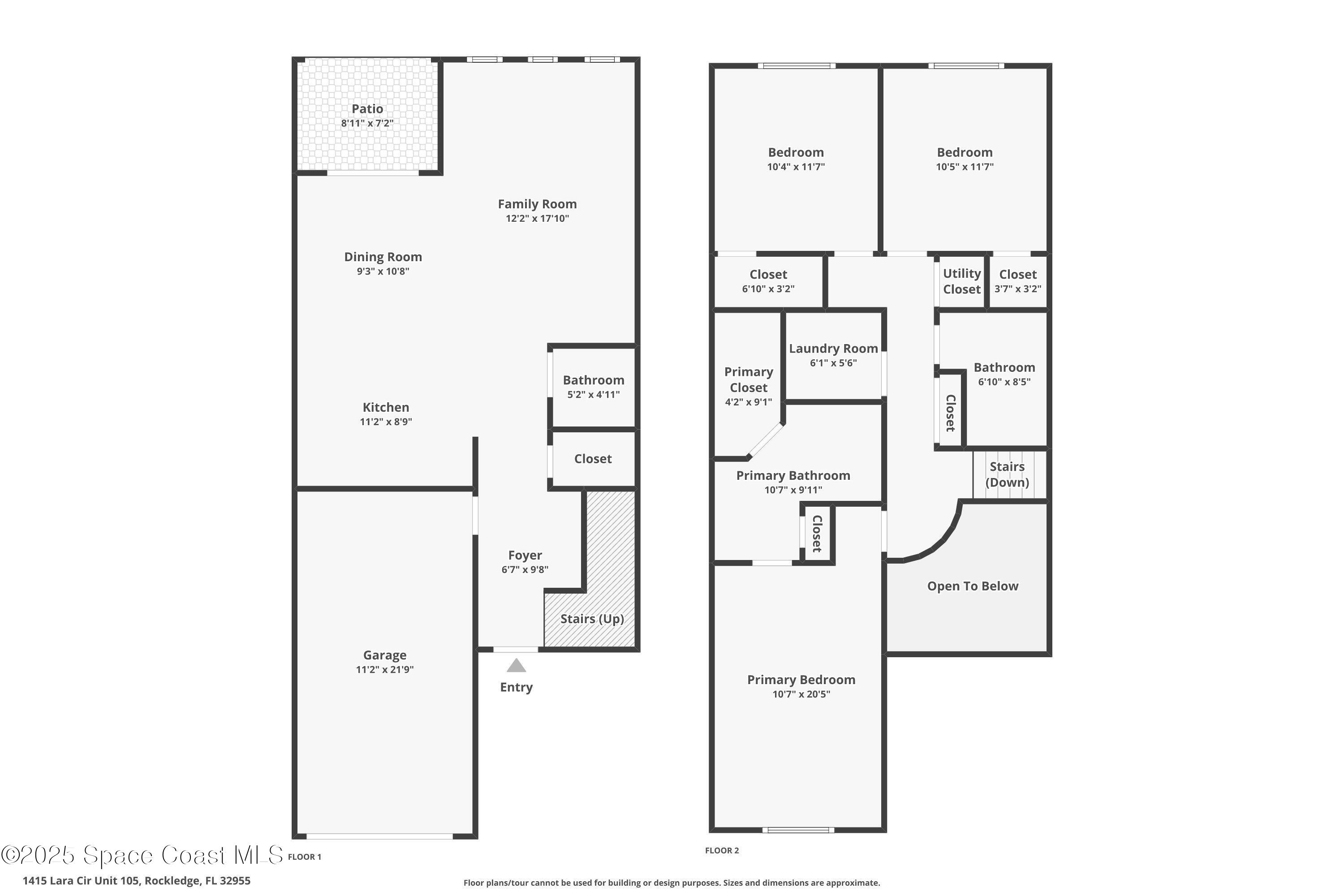 1415 Lara Circle, Unit 105 Rockledge, FL 32955 - Photo 34 of 34 1415 Lara Circle #105 Floor Plan