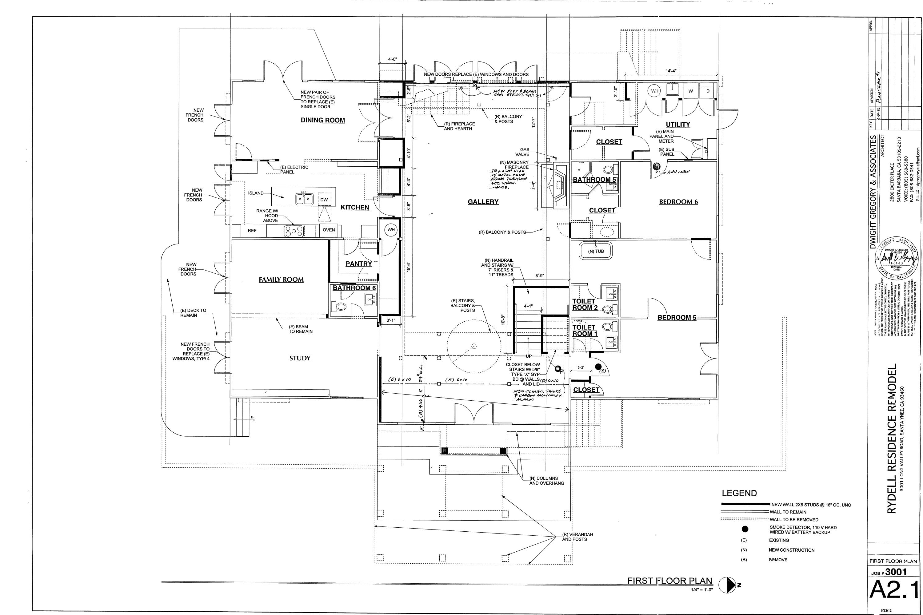 3001 Long Valley Road Santa Ynez, CA 93460 - Photo 51 of 52 Floor Plan 1st Floor 3001 Long Valley
