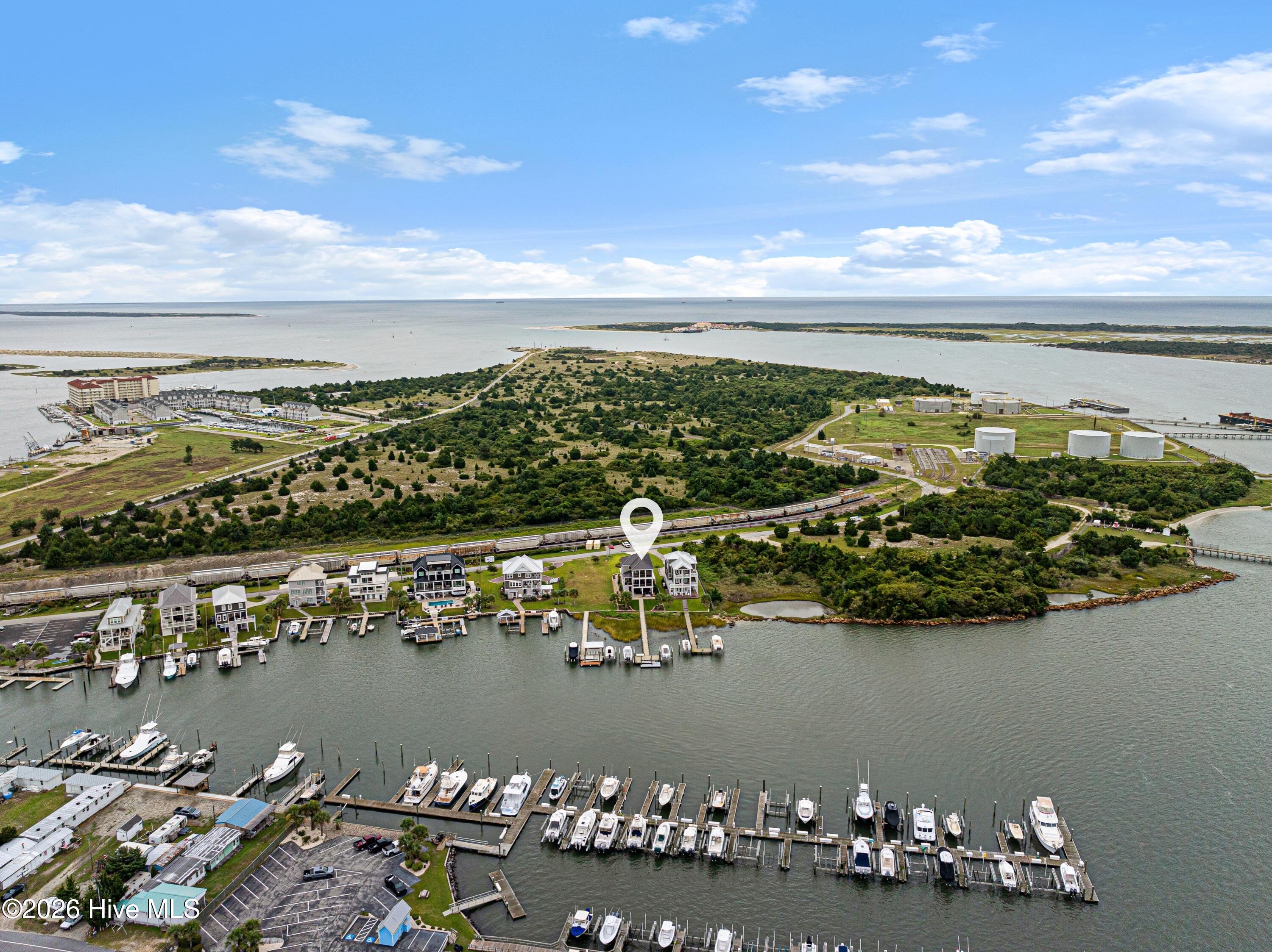 216 Radio Island Road Morehead City, NC 28516 - Photo 69 of 72 Aerial Shot of the Property