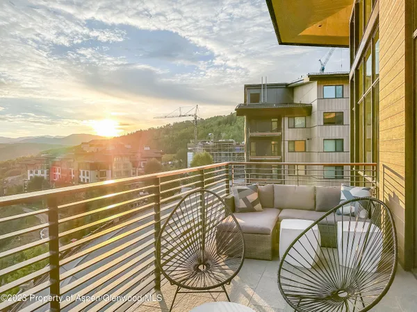 a view of balcony with couch