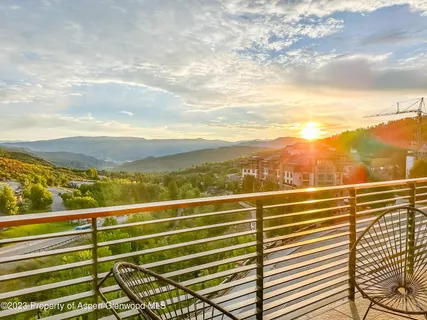 a view of city and mountain