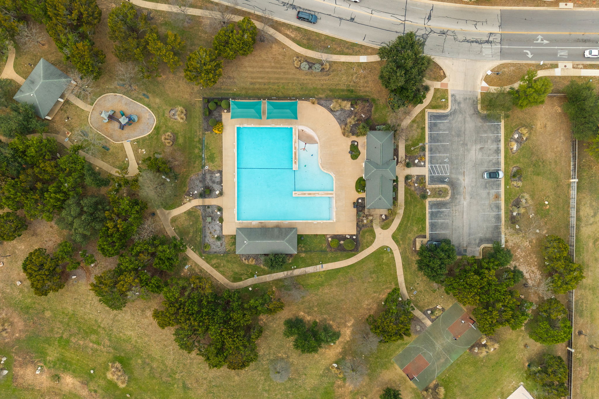 2415 Elkhorn Ranch Road Leander, TX 78641 - Photo 33 of 38 Aerial view of property and surrounding area featuring a pool