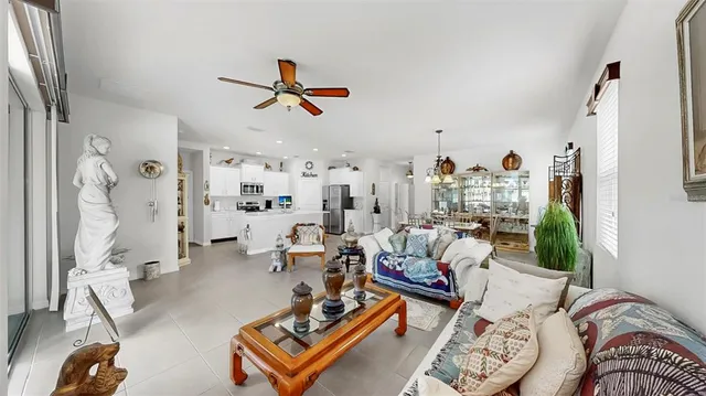 a view of a livingroom and dining room