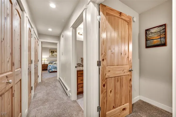 a view of hallway with stairs