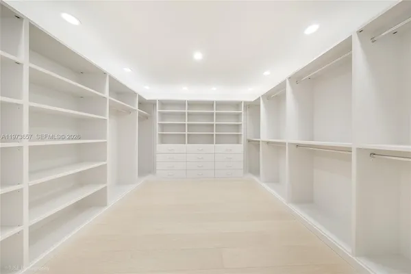 a view of a walk in closet