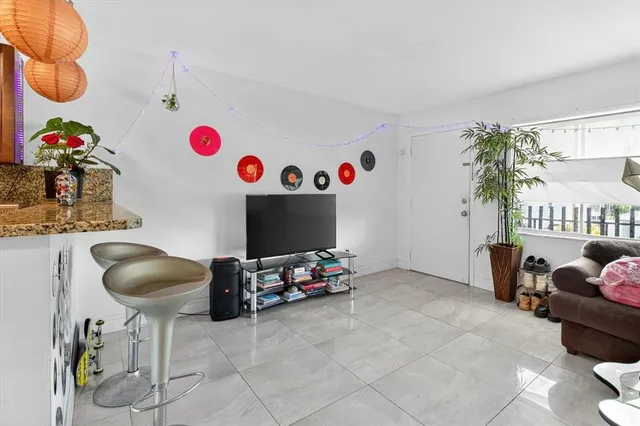 a living room with furniture and a couch