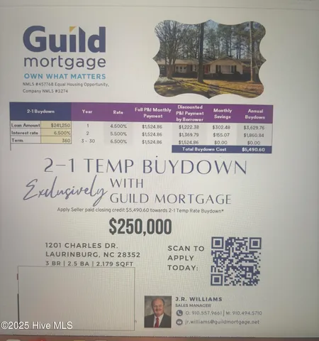 $245,000 | 1201 Charles Drive, Laurinburg, NC 28352