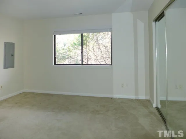 an empty room with a window